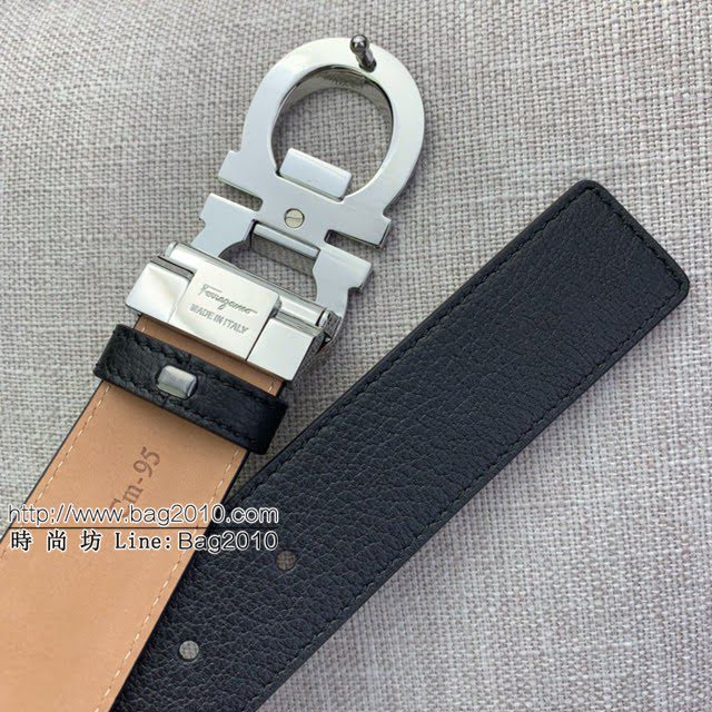 菲拉格慕男士皮帶 Ferragamo雙面牛皮紋理腰帶  jjp1932